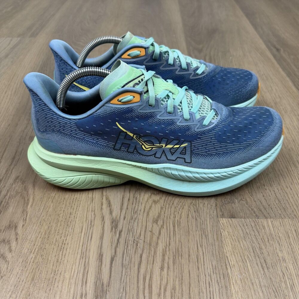 Hoka One One Mach 6 Shoes Mens Size 10 Blue Mesh Running Sneakers 1147790 DDW